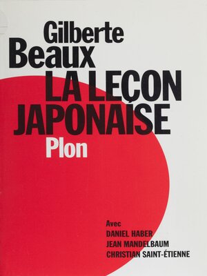cover image of La Leçon japonaise